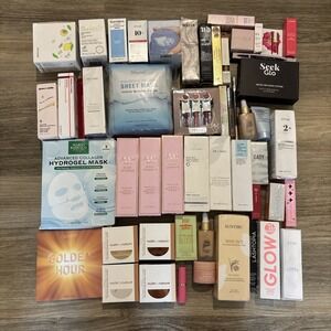 NEW 50 PIECE RESELLER LOT Makeup skincare Clinique Urban Decay Too Faced Anua